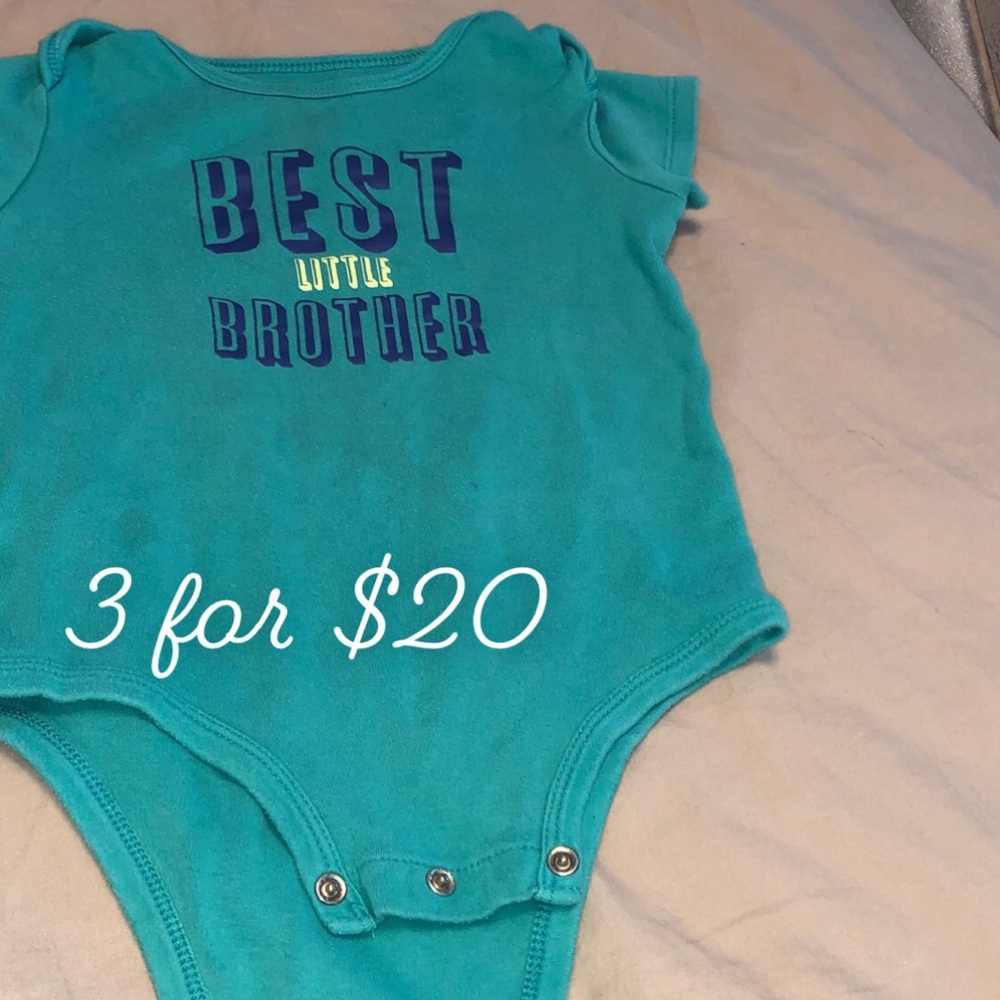 Carter’s best little bro onesie 24m 3itemsfor$20